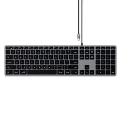 Satechi Slim W3 tastiera Universale USB QWERTY Inglese Alluminio, Nero