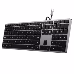 Satechi Slim W3 tastiera Universale USB QWERTY Inglese Alluminio, Nero