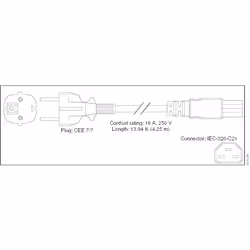Cisco PWR-CAB-AC-EU= cavo di alimentazione 4,25 m CEE7/7 Accoppiatore C21