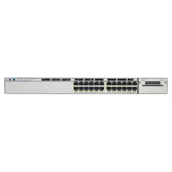 Cisco Catalyst WS-C3750X-24U-L switch di rete Gestito Gigabit Ethernet (10/100/1000) Supporto Power over Ethernet (PoE) 1U Nero, Argento