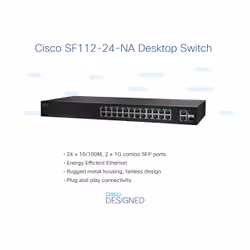 Cisco SF112-24 Non gestito L2 Fast Ethernet (10/100) 1U Nero