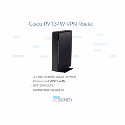 Cisco RV134W router wireless Gigabit Ethernet Dual-band (2.4 GHz/5 GHz) Nero