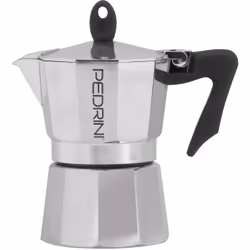 Pedrini Caffettiera 3tz brillantata, Moka, Alluminio, 3 tazze, 115 mm, 115 mm, 178 mm