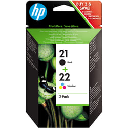 HP Confezione da 2 cartucce originali di inchiostro nero 21/tricromia 22
