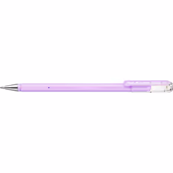 Pentel Hybrid Milky, Penna in gel con cappuccio, Viola, Acciaio inox, Viola, Rotondo, Polarizzato a destra, 0,8 mm
