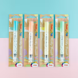Pentel Milky evidenziatore 1 pz Punta del pennello Bianco