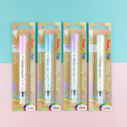 Pentel Milky evidenziatore 1 pz Punta del pennello Bianco
