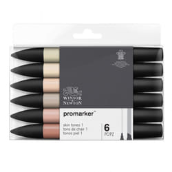 Winsor & Newton 884955070390 evidenziatore 6 pz Combinata Satinata, Mandorla, Corallo, Avorio, Pesca