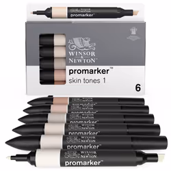 Winsor & Newton 884955070390 evidenziatore 6 pz Combinata Satinata, Mandorla, Corallo, Avorio, Pesca