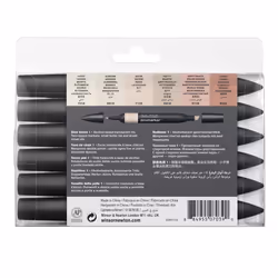 Winsor & Newton 884955070390 evidenziatore 6 pz Combinata Satinata, Mandorla, Corallo, Avorio, Pesca - Vista aggiuntiva 6