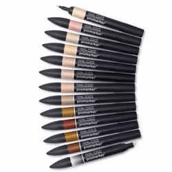 Winsor & Newton 884955080122 evidenziatore 13 pz Combinata Crema (colore), Marrone chiaro, Beige, Marrone, Limone (colore), Mogano, Rosa, Rosso, Rosa, Bianco