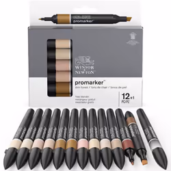 Winsor & Newton 884955080122 evidenziatore 13 pz Combinata Crema (colore), Marrone chiaro, Beige, Marrone, Limone (colore), Mogano, Rosa, Rosso, Rosa, Bianco - Vista aggiuntiva 5