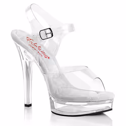 Pleaser Shoes Majesty-508, Sandali, Femmina, Adulto, Trasparente, 13,2 cm, Moda