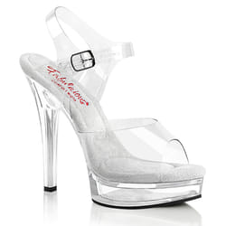 Pleaser Shoes Majesty-508 Sandali Femmina Trasparente