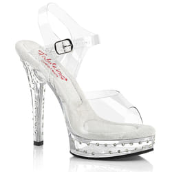 Pleaser Shoes Majesty-508SDT Sandali Femmina Trasparente