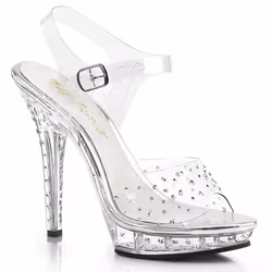 Pleaser Shoes Lip-108RS, Sandali, Femmina, Adulto, Trasparente, 12,7 cm, Moda