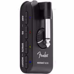 Fender Mustang Micro, 4,57 cm (1.8"), Wireless, Chitarra elettrica, Nero, Manopola, Batteria