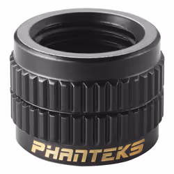 Phanteks PH-FFA_BK_G1/4, Adattatore per blocchi d'acqua, Metallo, Nero, Femmina, Femmina, 18 mm