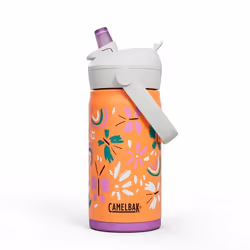 CamelBak Thrive Flip Straw Kids, 400 ml, Uso quotidiano, Arancione, Bianco, Acciaio inox, Bambino, Bambino/Bambina