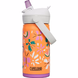 CamelBak Thrive Flip Straw Kids Uso quotidiano 400 ml Acciaio inox Arancione, Bianco