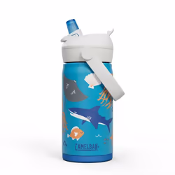 CamelBak Thrive Flip Straw Kids Uso quotidiano 400 ml Acciaio inox Blu, Bianco