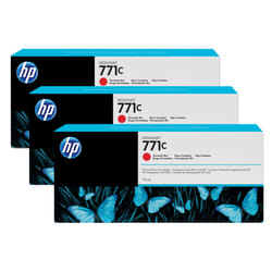 HP Confezione da 3 cartucce di inchiostro rosso cromatico DesignJet 771C, 775 ml