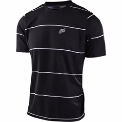 Troy Lee Designs Flowline Stacked T-shirt per biciclette, nero, dimensione S per uomo