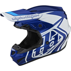 Troy Lee Designs GP Overload Casco motocross, bianco-turchese-blu, dimensione XL per uomo