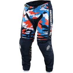 Troy Lee Designs GP Formula Camo Pantaloni Motocross Giovani, blu-arancione, dimensione 24