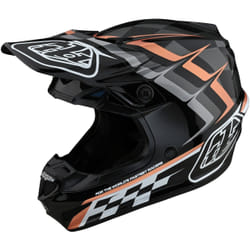 Troy Lee Designs SE4 Warped Polyacrylite MIPS Casco Motocross, nero, dimensione XL per uomo