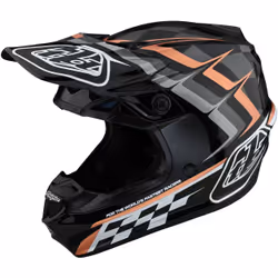Troy Lee Designs SE4 Warped Polyacrylite MIPS Casco Motocross, nero, dimensione XL per uomo