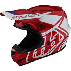 Troy Lee Designs GP Overload Casco motocross, bianco-rosso, dimensione S per uomo
