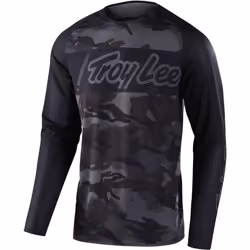 Troy Lee Designs SE Pro Air Vox Camo Maglia Motocross, nero, dimensione XL per uomo