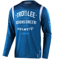 Troy Lee Designs GP Air Roll Out Maglia Motocross, bianco-blu, dimensione L per uomo