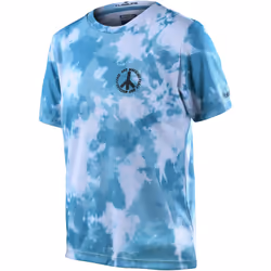 Troy Lee Designs Flowline Plot Maglia da bicicletta giovanile Shortsleeve, turchese, dimensione L