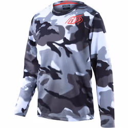 Troy Lee Designs Flowline Spray Camo Maglia da bicicletta giovanile, bianco-multicolore, dimensione XL - Vista aggiuntiva 2