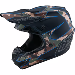 Troy Lee Designs SE4 Polyacrylite Matrix MIPS Casco da motocross, nero, dimensione 2XL per uomo