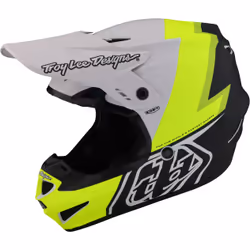 Troy Lee Designs GP Volt Casco da motocross, nero-bianco-giallo, dimensione 2XL per uomo