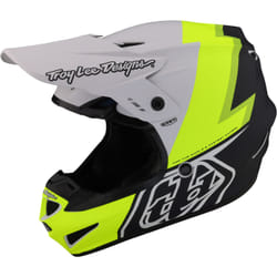 Troy Lee Designs GP Volt Casco da motocross, nero-bianco-giallo, dimensione 2XL per uomo