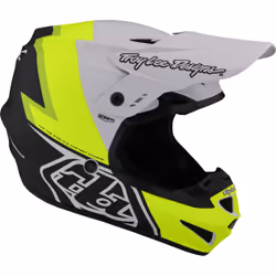 Troy Lee Designs GP Volt Casco da motocross, nero-bianco-giallo, dimensione 2XL per uomo