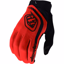 Troy Lee Designs GP Pro Solid Guanti da motocross per ragazzi, nero-rosso, dimensione S - Vista aggiuntiva 2