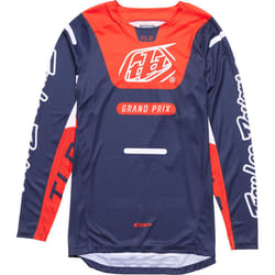Troy Lee Designs GP Pro Blends Maglia Motocross, blu-arancione, dimensione L per uomo