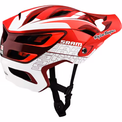 Troy Lee Designs A3 MIPS SRAM Casco da bicicletta, bianco-rosso, dimensione XL 2XL per uomo