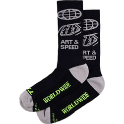 Troy Lee Designs Worldwide Perfomance Calzini, nero-grigio, dimensione L XL per uomo