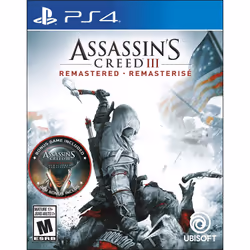 Ubisoft Assassin's Creed III: Remastered, PS4, PlayStation 4, M (Mature)
