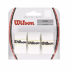Wilson Pro Overgrip Perforated, Overgrip, Tennis, Bianco, Monocromatico, Blister, 3 pz