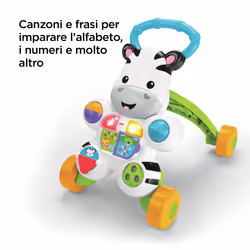 Mattel Zebra Primi Passi Spingibile, Giocattolo Elettronico Educativo con Musica e Suoni, per Bambini di 6 + Mesi - Vista aggiuntiva 8