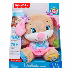 Fisher-Price La Sorellina del Cagnolino Ridi e Impara, Morbido Peluche Educativo con Musica e Canzoni, Giocattolo per Bambini di 6 - 36 Mesi - Vista aggiuntiva 5