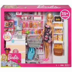Mattel Games Barbie- Bambola, Supermercato, Carrello Funzionante e Tanti Accessori, FRP01 - Vista aggiuntiva 6