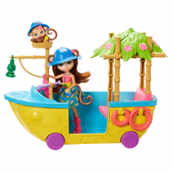 Games Enchantimals, Nave della Giungla, Playset con Barca, Bambola e Accessori, GFN58
